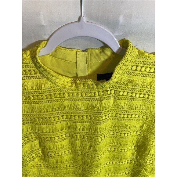 J. Crew Women’s MIDI Dress Size 8 Yellow Frilly Party Going Out Wedding - Picture 3 of 12